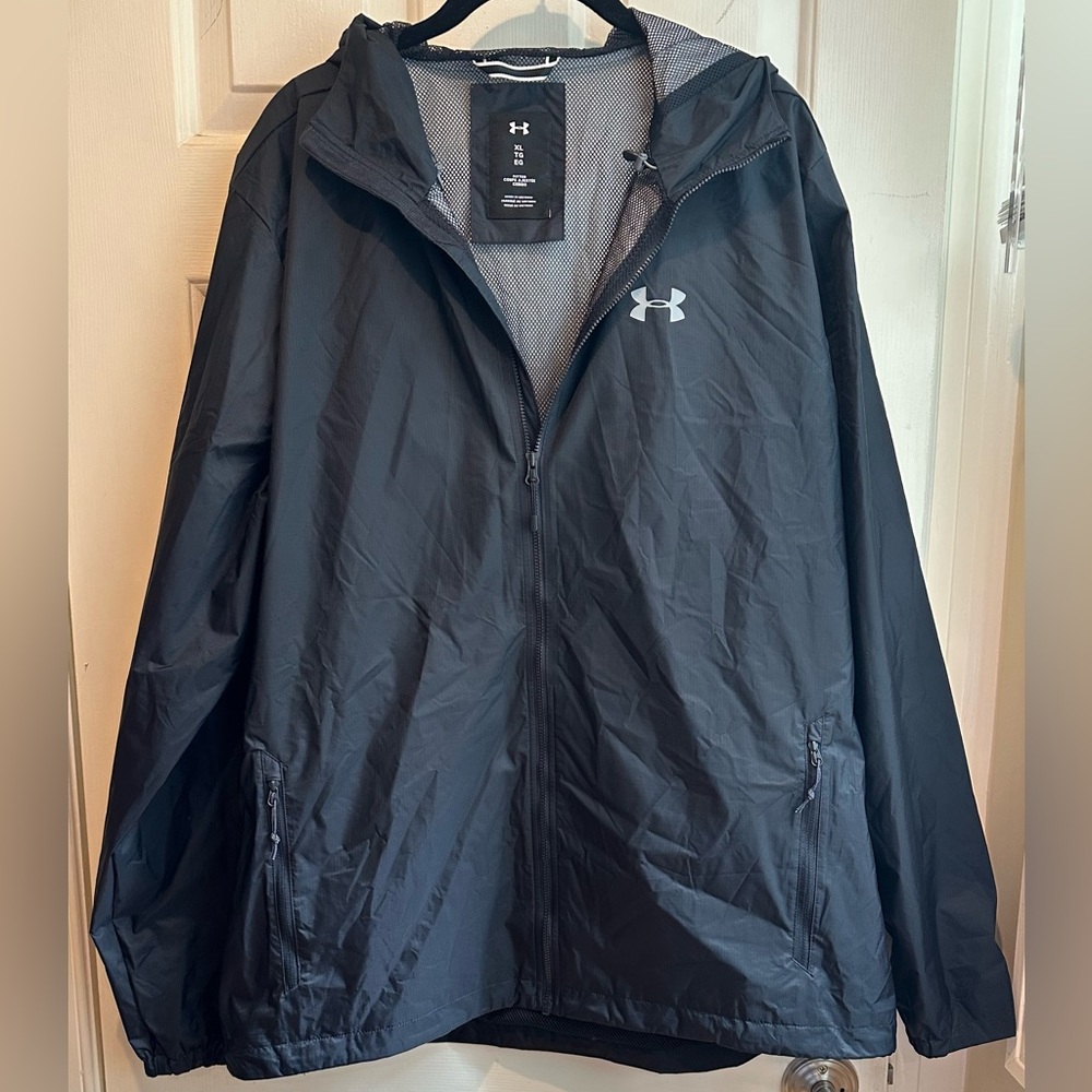 NWOT-Under Armour Men's Forefront Storm Rain Jacket Windbreaker